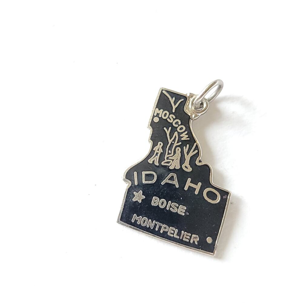 Idaho Enameled Charm, Deadstock Vintage Japan